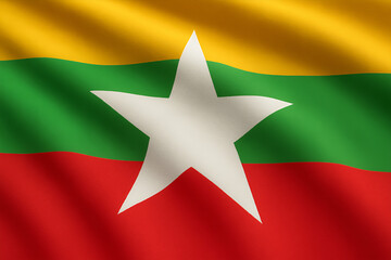 high-resolution national flag of Myanmar