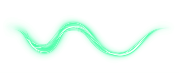 Green glowing wave overlay design with soft light effects, creating a dynamic and modern visual element for creative projects and digital backgrounds