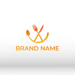 crossed spoon fork and knife restaurant logo