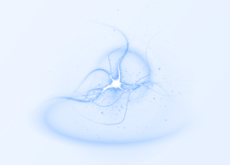 Abstract blue neural network illustration with flowing lines and particles, creating a sense of depth and movement, ideal for technology and innovation themes with copy space
