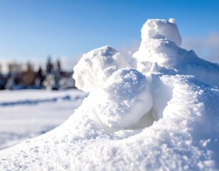 Snowballs in the snow