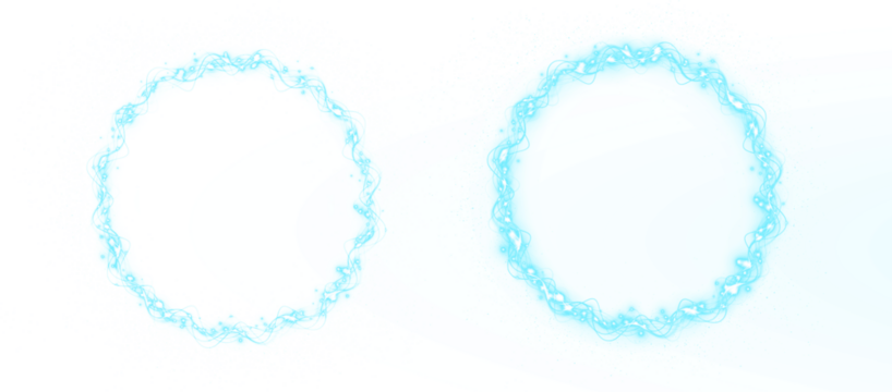 Blue abstract circular PNG overlay with intricate swirling patterns, featuring soft edges and a transparent background, ideal for creative design projects and digital artwork enhancement