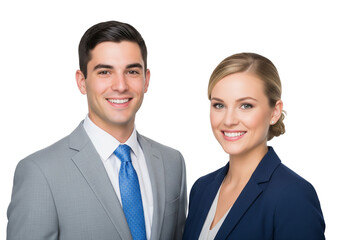 Professional Portrait of Two Business Colleagues in Formal Attire