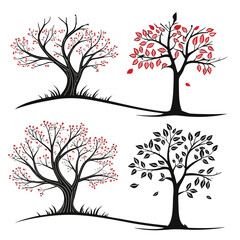 Minimal Tree Vector Set – Clean Plant and Nature Icons
