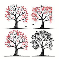 Minimal Tree Vector Set – Clean Plant and Nature Icons