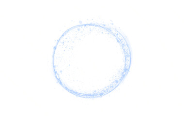 Blue watercolor illustration with circular splash effect featuring the text Merry Christmas and Happy New Year, perfect for festive greeting cards and holiday decorations