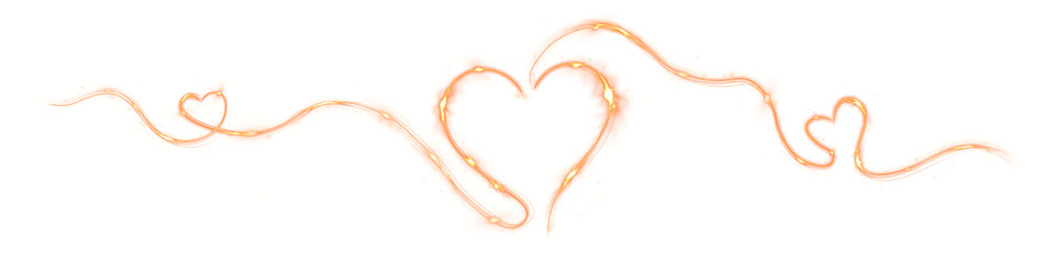 Elegant heart-shaped png overlay with glowing golden lights, perfect for romantic designs, invitations, and creative projects, enhancing visual storytelling and emotional connection © Виктория Проскурина
