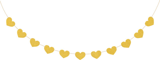 Gold Glitter Heart Decoration