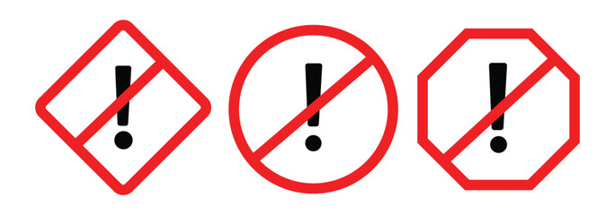 Warning, precaution, attention, alert icon, exclamation mark in the triangle shape. Symbol or icon for web site, logo, UI design