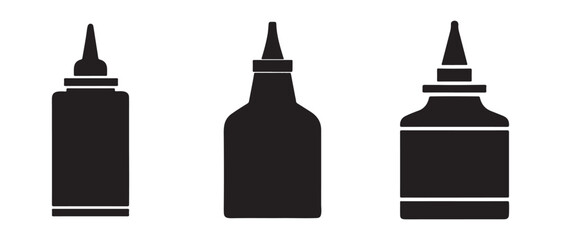 bottle vector icon. isolated on white background, condiment and flavor.