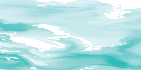 Obraz premium Soft Blue and Turquoise Watercolor Abstract Gradient with Fluid Artistic Wash and Flowing Ocean Inspired Texture