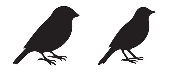 Bird vector icon set. isolated on white background for web design element.