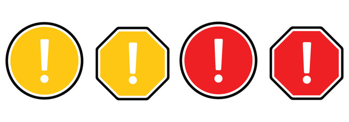 Yellow Warning Dangerous attention icon, danger symbol, filled flat sign, solid pictogram, isolated on white. Exclamation mark triangle symbol
