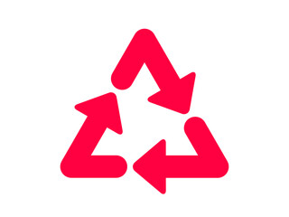 リサイクルマーク　赤