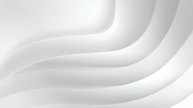 Soft abstract background featuring flowing waves in shades of white and light gray, ideal for calm designs and elegant projects