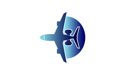 Passenger airplane icon design vector