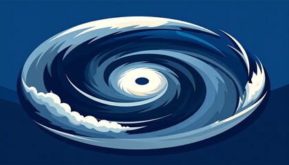 Powerful hurricane swirling with intense energy, a dynamic weather pattern showcasing nature's...