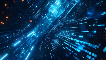 Pixelated data flow background