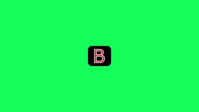 B letter logo design animation. B icon.