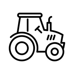tractor outline vector icon farming equipment