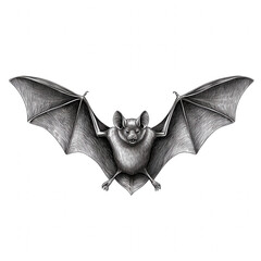 Naklejka premium Spooky vintage halloween illustration of vampire bat. menacing animal drawing, detailed ink sketch shows creature with its wings spread on transparency background