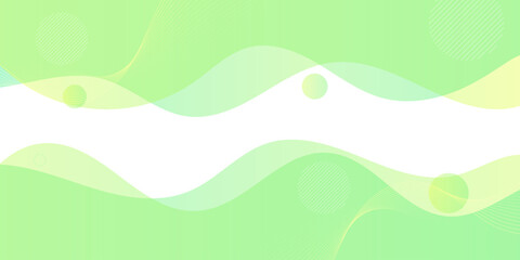 Abstract green wave background with smooth flowing shapes