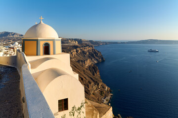 Santorini Greece. Fira. Church of Agios Stylianos