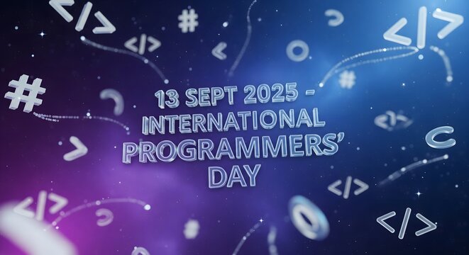 International programmers day celebration on september 13, 2025 with code symbols