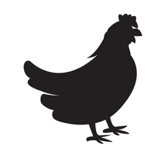 Hen logo template isolated brand identity icon abstract vector graphic