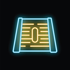 Neon sign illuminating a tanning bed, perfect for businesses advertising their tanning services