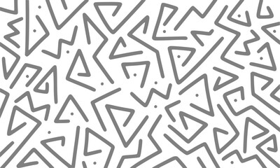 marker drawn bold doodle lines and dots pattern. Abstract modern geometric uncurved ornament background.