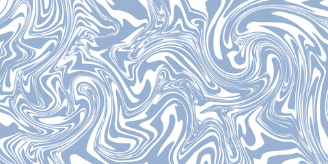Wavy retro abstract background. Trippy hippie pattern in 60s-70s style. Cool groovy liquid texture. Simple vector design in pale blue and beige colors.