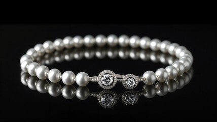 Elegant Pearl and Diamond Bracelet Exquisite Jewelry Design