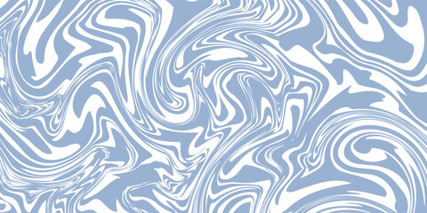 Wavy retro abstract background. Trippy hippie pattern in 60s-70s style. Cool groovy liquid texture. Simple vector design in pale blue and beige colors.