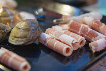 Seafood and Meat for Hot Pot