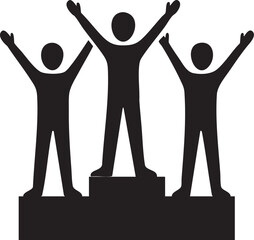 Victory Celebration Silhouette