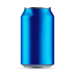 302 Blue Aluminum Can Vector Illustration on White Background