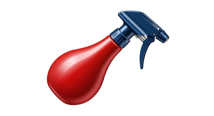 Red and Blue Spray Bottle on Black Background