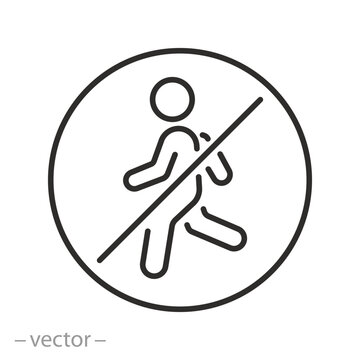 no entry sign, authorised persons only, icon vector, simple illustration