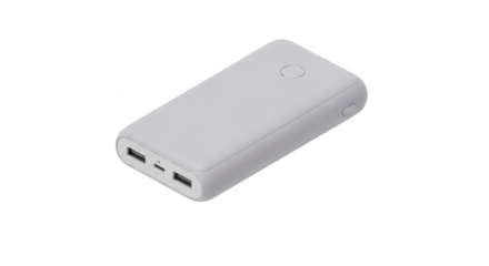 Portable Power Bank White Usb Charging