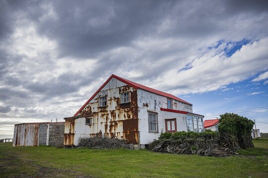 Settlement building, Pebble Island, Falkland Islands, Great Britain, South America