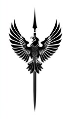 Eagle spear symbol design