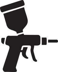 Spray Paint Gun Silhouette