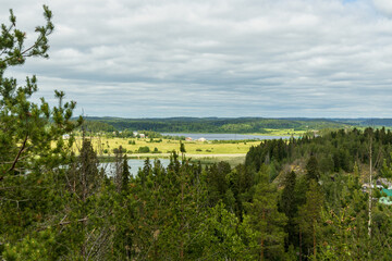 Panorama of Sortavala from the top of the mountain, Karelia