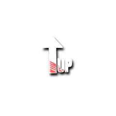 Up arrow icon design element for growth progress and success Minimalist style Vector illustration Isolated on white background