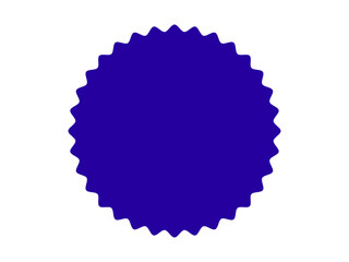 Navy blue price sticker, sale sticker, price tag, starburst, quality mark, retro stars, sale. Circle sticker label shape. Blue starburst shape tag for price tags. Vector illustration.