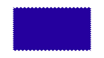 Rectangular postage stamp shape. Mockup blank postage stamp. Rectangle shape with zigzag and scallop edges. Vector illustration.