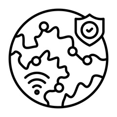 Global Network Scanned Icon
