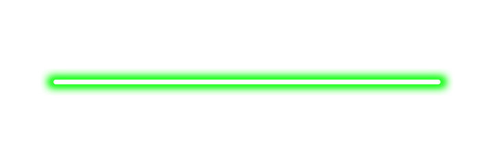 Obraz premium Green neon glowing straight long line. Green line with neon glow effect. Vector illustration.