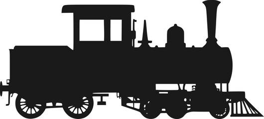 Vintage steam train machine design